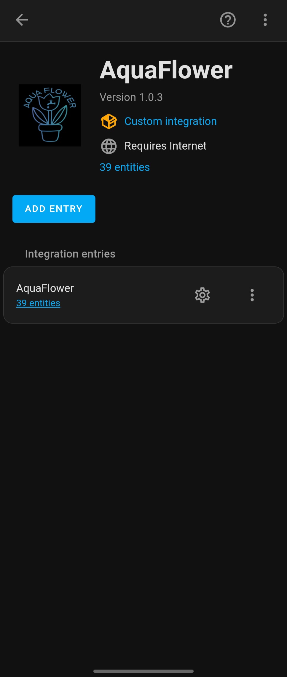 AquaFlower Home Assistant Integration